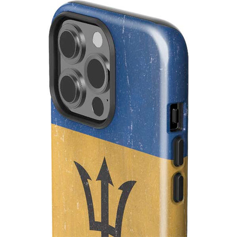 Barbados Flag Distressed iPhone 15 Pro Impact Case